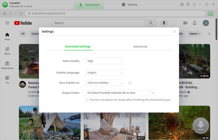 Download Videos in 1080P/2K/4K/8K